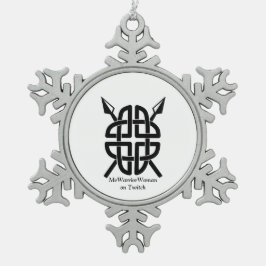 Celtic Shield, MeWarriorWoman auf Twitch Schneeflocken Zinn-Ornament