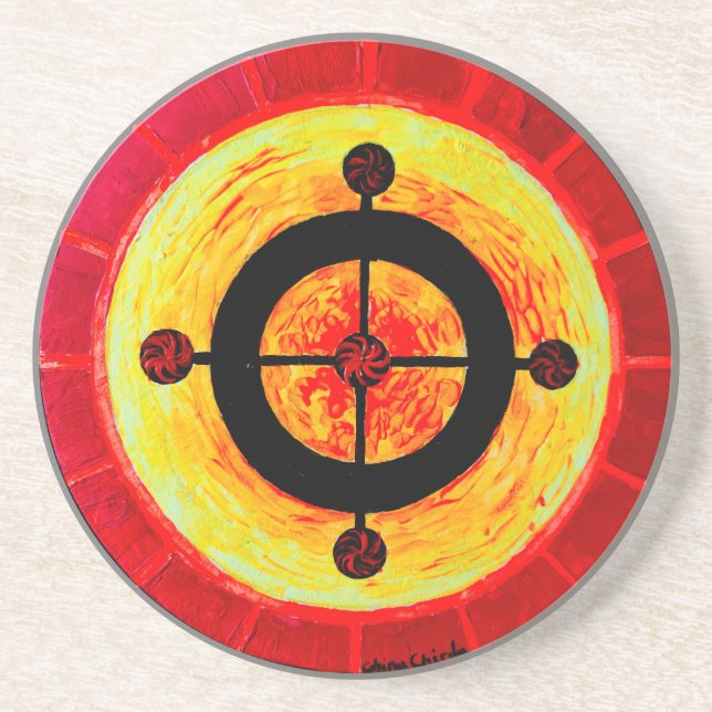 Celtic-Solarsymbol Getränkeuntersetzer (Vorne)
