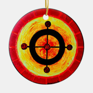 Celtic-Solarsymbol Keramik Ornament