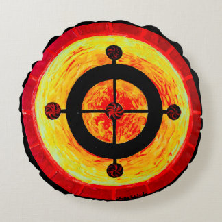 Celtic-Solarsymbol Rundes Kissen