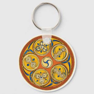 Celtic Spiral Schlüsselanhänger, Lughnasadh Design Schlüsselanhänger