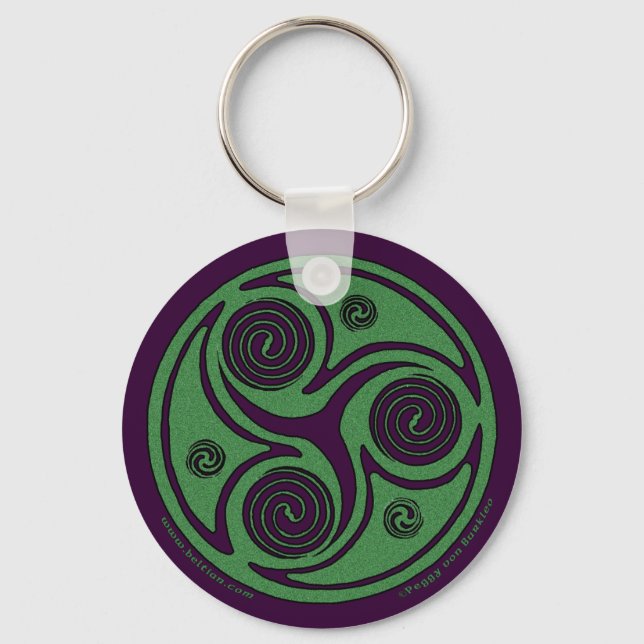 Celtic Spiral Schlüsselanhänger, Triskelion Design Schlüsselanhänger (Vorderseite)