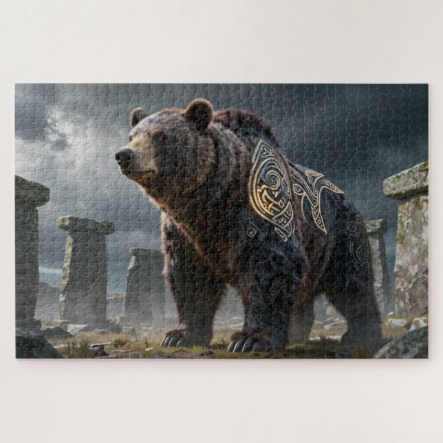 Celtic Spirit Animal Bär Puzzlespiel (Horizontal)