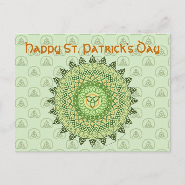 Celtic St. Patty's Day Postcard Postkarte (Vorderseite)