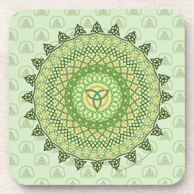 Celtic St. Patty's Day Square Untersetzer (Vorderseite)
