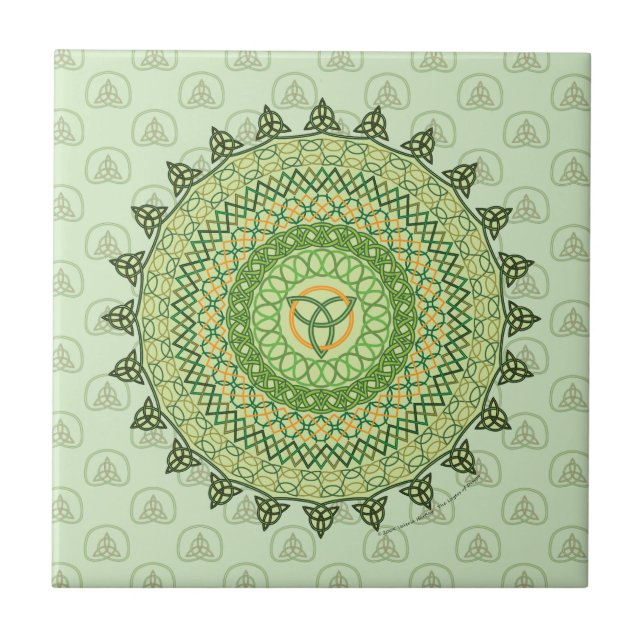 Celtic St. Patty's Day Tile Fliese (Vorderseite)