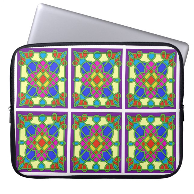 Celtic Stred Glass Effect Laptopschutzhülle (Vorderseite)