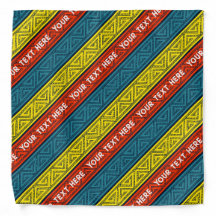 Celtic Style Stripes Add Your Text Red Yellow Blue