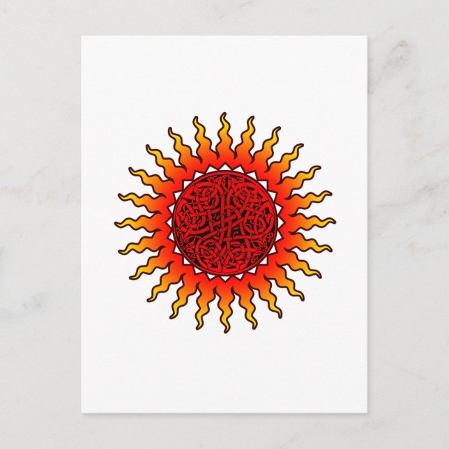 Celtic Sun 1 Postkarten (Vorderseite)