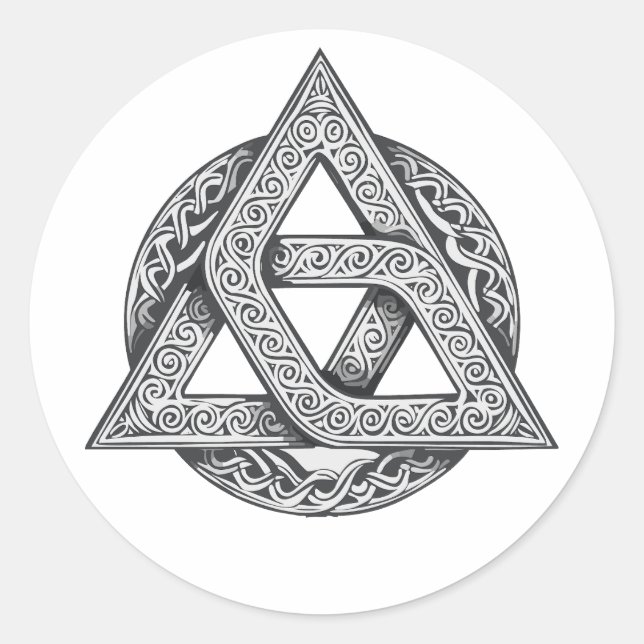 Celtic symbol, trinity knot runder aufkleber (Vorderseite)