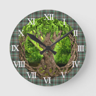 Celtic Tree Of Life Clan Craig Runde Wanduhr