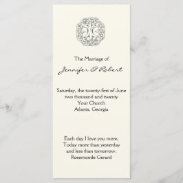 Celtic Tree of Life Wedding Program Programm
