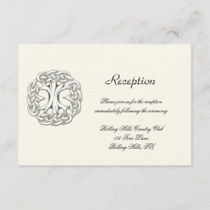 Celtic Tree of Life Wedding Reception Begleitkarte
