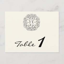 Celtic Tree of Life Wedding Tischnummer