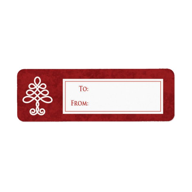 Celtic Tree Weihnachtsgeschenk-Aufkleber (Vorne)
