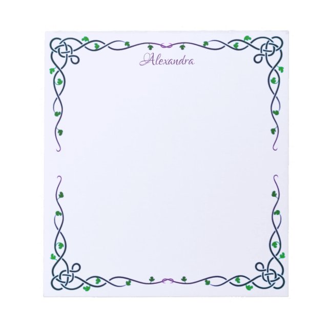 Celtic Trellis Notizblock (Vorderseite)
