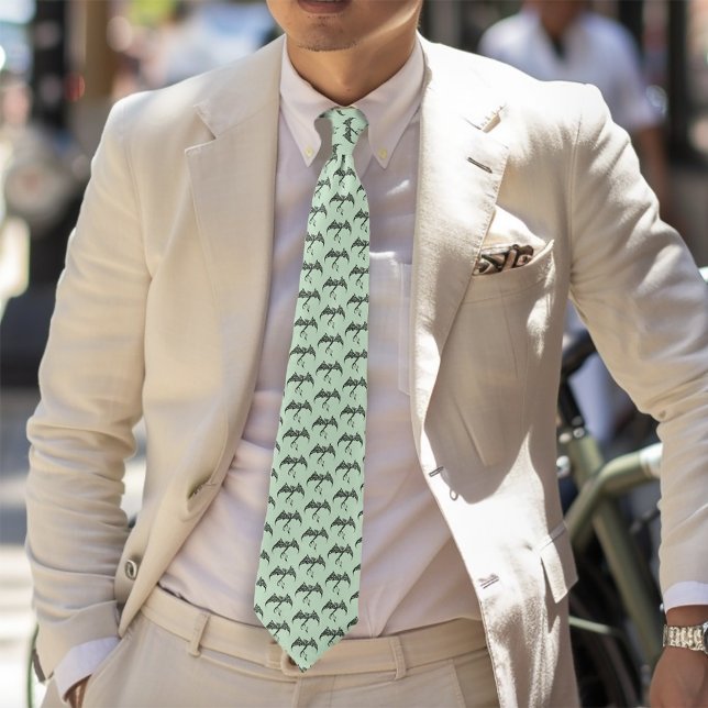 Celtic Tribal Dragon Black Green Krawatte (Von Creator hochgeladen)