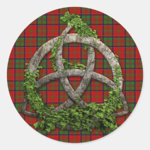 Celtic Trinity Knot and Clan MacDonald of Glencoe Runder Aufkleber