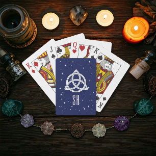 Celtic Trinity Knot Monogram Blue Playing Cards Spielkarten