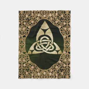 Celtic Trinity Knot on Forest Shadows Fleecedecke
