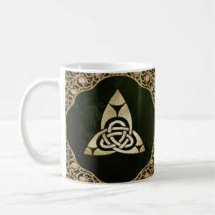 Celtic Trinity Knot on Forest Shadows Kaffeetasse