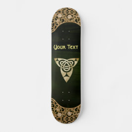 Celtic Trinity Knot on Forest Shadows Skateboard