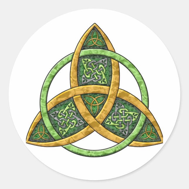 Celtic Trinity Knot Runder Aufkleber (Vorderseite)