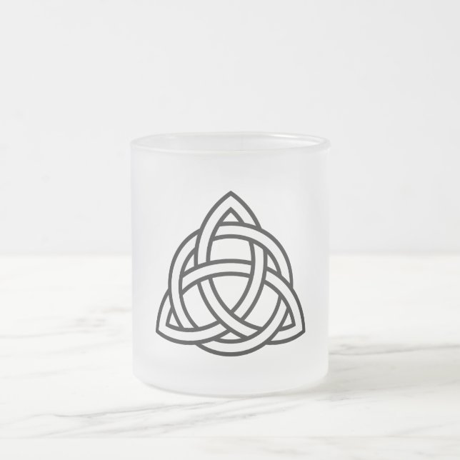 Celtic Trinity Knot Triquetra Symbol Mattglastasse (Mittel)