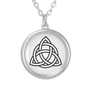 Celtic Trinity Knot Triquetra Symbol Versilberte Kette