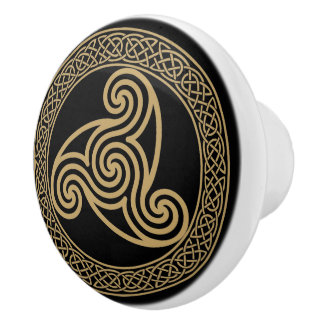 Celtic Triple Spiral Keramikknauf