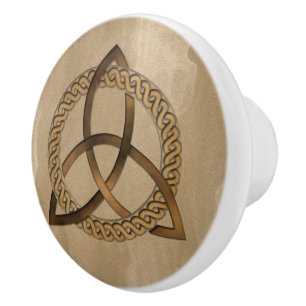 Celtic Triquetra Trinity Knot Keramik Knob Keramikknauf