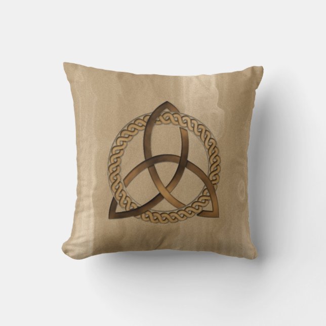 Celtic Triquetra Trinity Knot Pillow Kissen (Vorderseite)