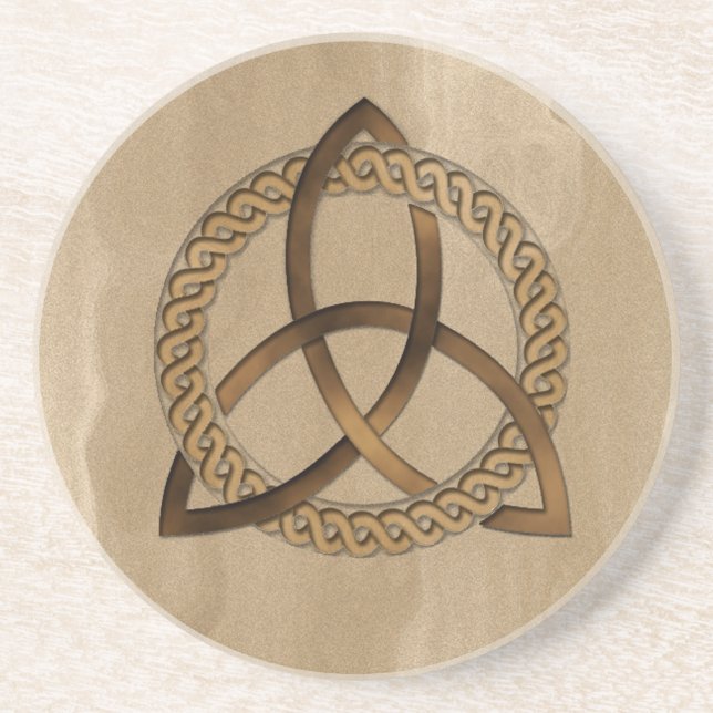 Celtic Triquetra Trinity Knot Sandstone Untersetze Untersetzer (Vorne)