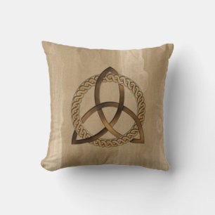 Celtic Triquetra Trinity Knot Square Pilz Kissen