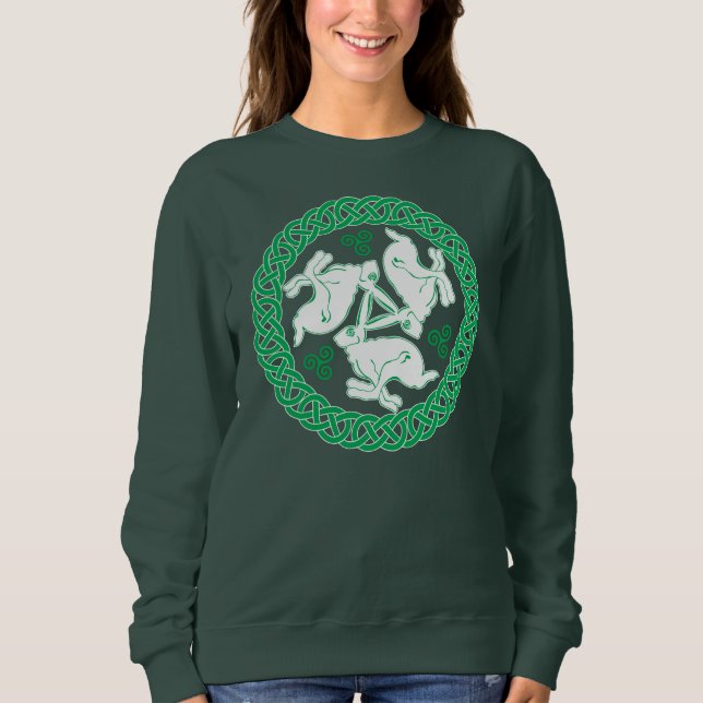 Celtic Triskele Hares Sweatshirt (Vorderseite)