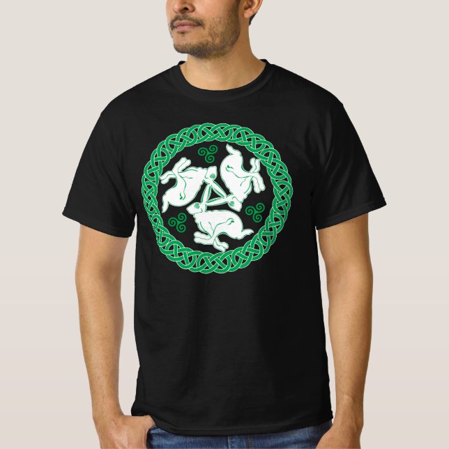Celtic Triskele Hares T-Shirt (Vorderseite)