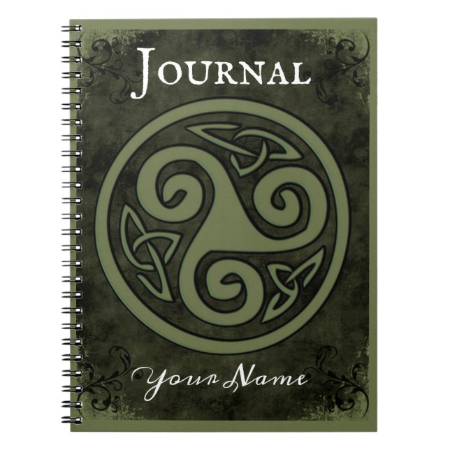 Celtic Triskele oder Triskelion Notebook Journal Notizblock (Vorderseite)