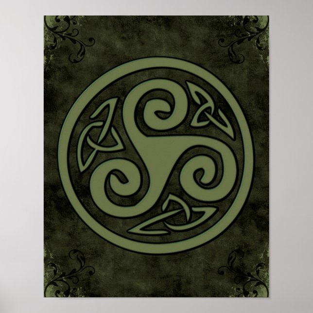 Celtic Triskele oder Triskelion Poster (Vorne)
