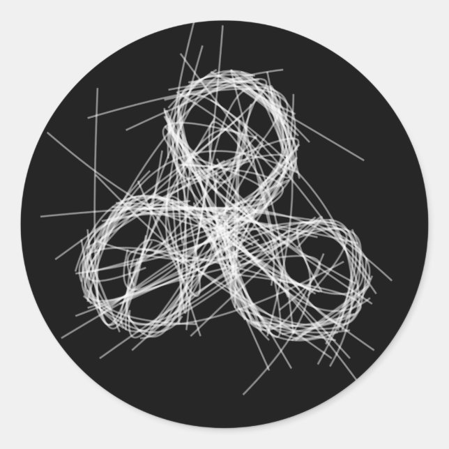 Celtic triskele - Triple Spiralsymbol Runder Aufkleber (Vorderseite)