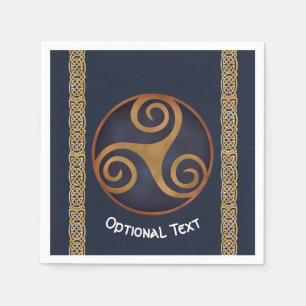 Celtic Triskelion (blau) Custom Serviette