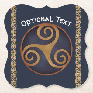 Celtic Triskelion (blau) Custom Untersetzer