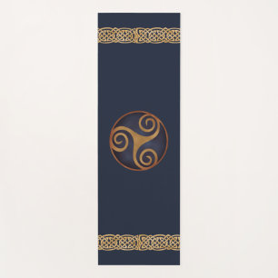 Celtic Triskelion (blau) Custom Yogamatte