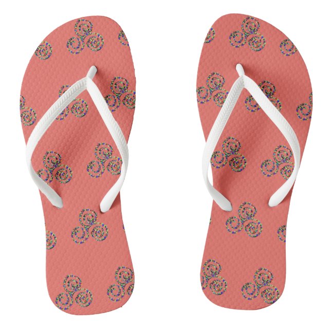 Celtic Triskelion Festigkeitssymbol Flip Flops (Fußbett)