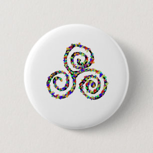 Celtic Triskelion Stärke Button