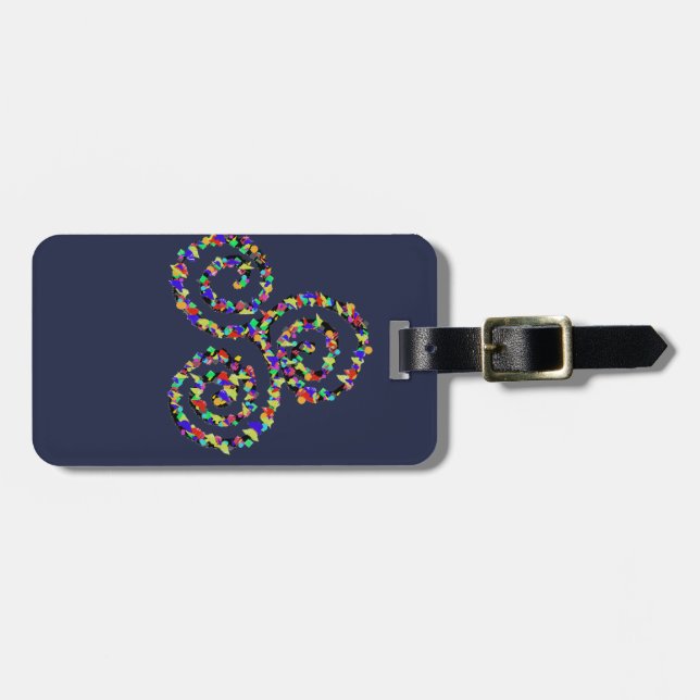Celtic Triskelion Stärke Gepäckanhänger (Vorderseite horizontal)