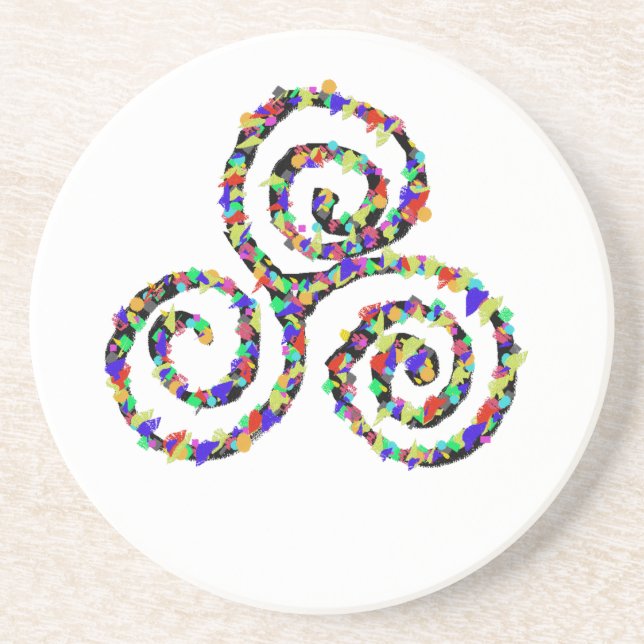 Celtic Triskelion Stärke Getränkeuntersetzer (Vorne)