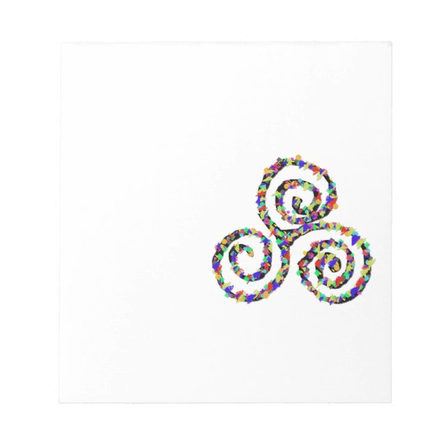Celtic Triskelion Stärke Notizblock (Vorderseite)