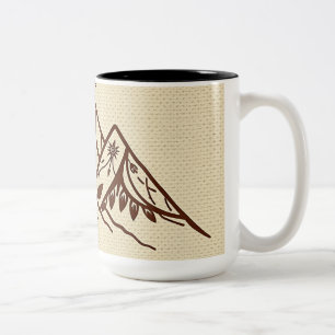 Celtic und Inuit Inspirierte Gebirgsmotive Zweifarbige Tasse