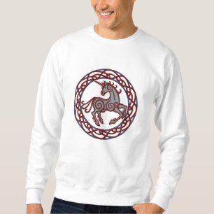 Celtic Unicorn Besticktes Sweatshirt