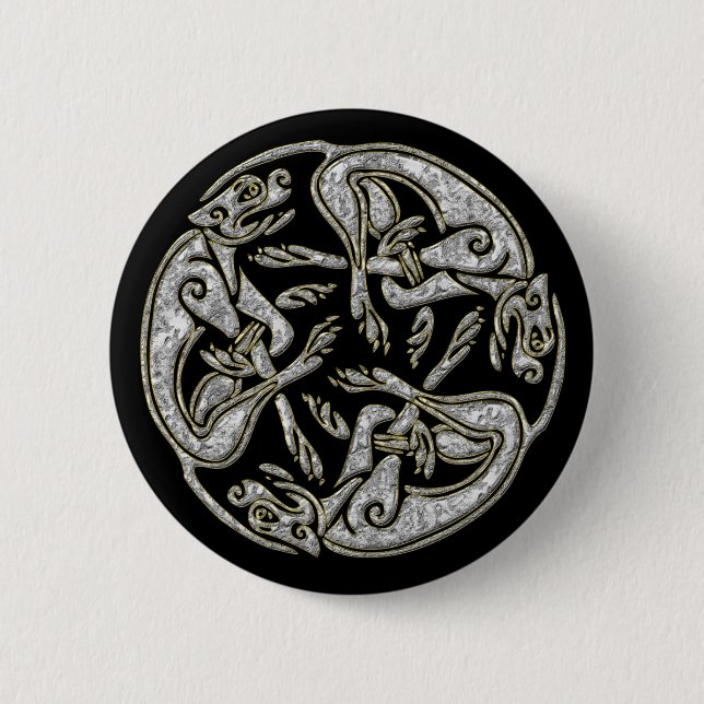 Celtic verfolgt traditionelles Verzierungsgold und Button (Vorderseite)